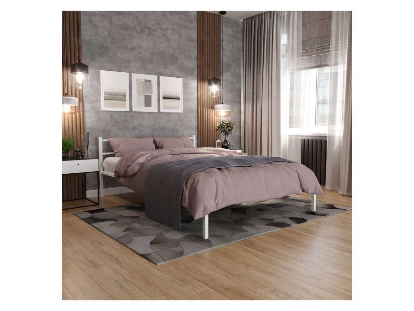 Фади 140х200 белая Кровать