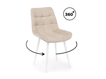 Челси 360 К бежевый (zd 210) / белый np Стул на металлокаркасе