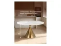 Jaklin 130x73 белый мрамор / сатинированное золото Керамический стол арт. 1535219