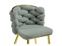 на металлокаркасе Rendi light gray / gold Стул на металлокаркасе