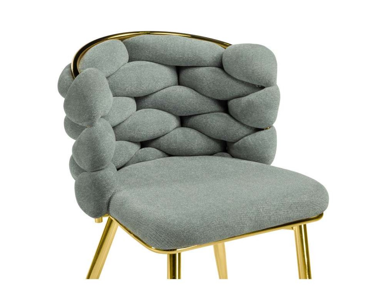 на металлокаркасе Rendi light gray / gold Стул на металлокаркасе