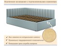Мягкая кровать Milena 1400 мята пастель с подъемным механизмом арт. 1576043