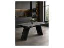 Вейв 160(220)х89 larka grey / черный Керамический стол арт. 1258509