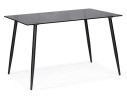 Smoke 120х80х75 clear gray / black Стол стеклянный