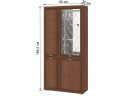 Ливорно Шкаф с полками и витриной ЛШ-6 орех донской арт. 1357753