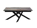 Стол DikLine EKX160, Керамика Venetian Brown Light глянец (К4), опоры черные (2 уп.) арт. 1562073