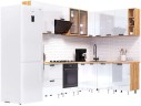 Кухня Рио NEW 2,8х1,6м (490) компоновка №1, Крафт золотой/Белый глянец арт. 1560131