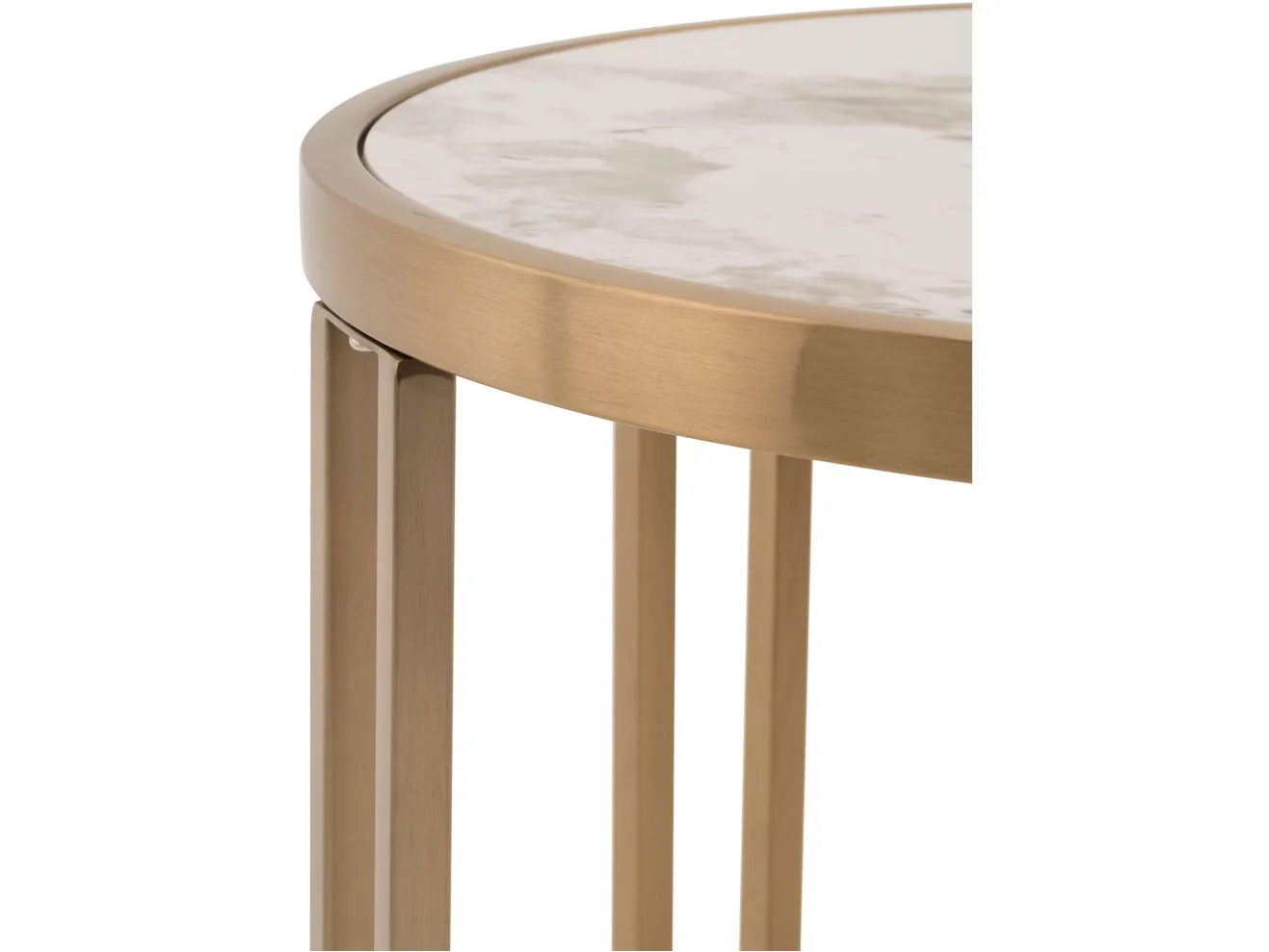 Стол журнальный STOOL GROUP Алиада 55*55 Светлая керамика/шампань арт. 1568291