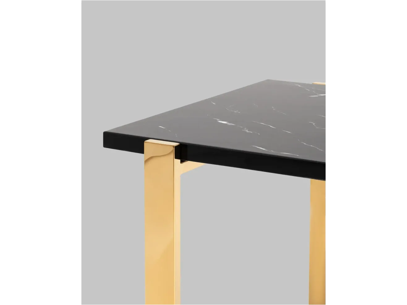 Журнальный столик STOOL GROUP Тоби 61*61 Черный мрамор/Золото арт. 1568183