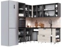 Кухня ЛДСП Рио NEW 1,8х2,0м (490)(исп.2) компоновка №6, Графит/Крафт белый арт. 1560129