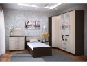 Кровать 90х200 с проложками ДСП Фиеста LIGHT, венге / лоредо