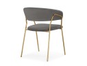 Kamelia 1 dark gray / gold Стул на металлокаркасе