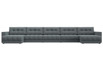 Диван П-образный с декором Лидиа-049 НПБ Мегалонг 