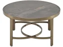 Стол журнальный STOOL GROUP Адриана 80*80 Серая керамика, сталь шампань арт. 1568365