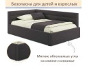 Мягкая кровать-тахта Aura 900 шоколад с подъемным механизмом арт. 1246577