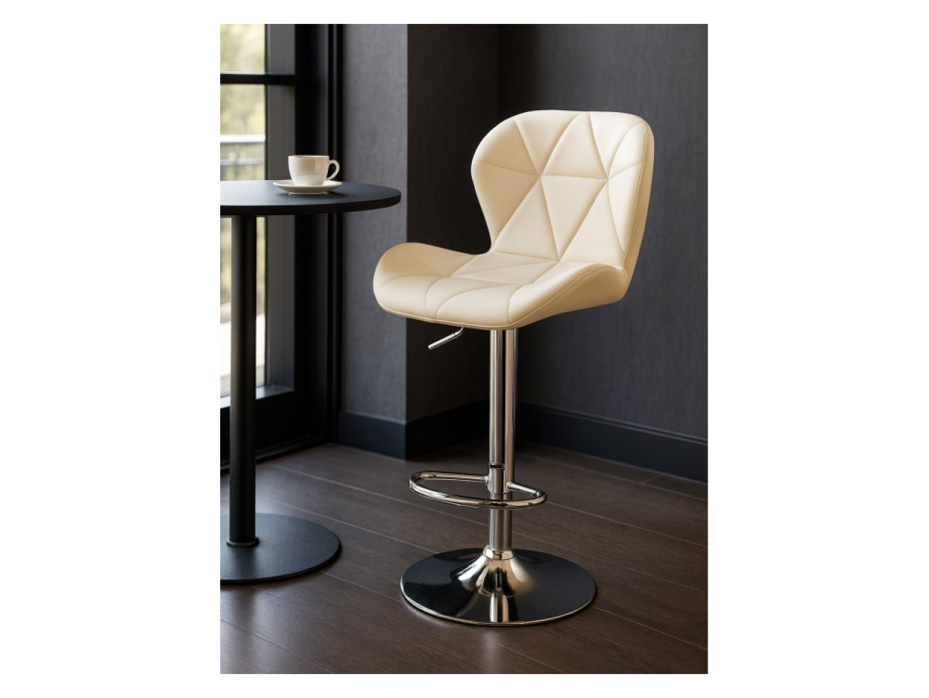 Trio beige / chrome Барный стул