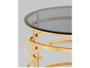 Журнальный столик STOOL GROUP Инфлюэнс 60*60 Стекло smoke/Сталь золото арт. 1599903