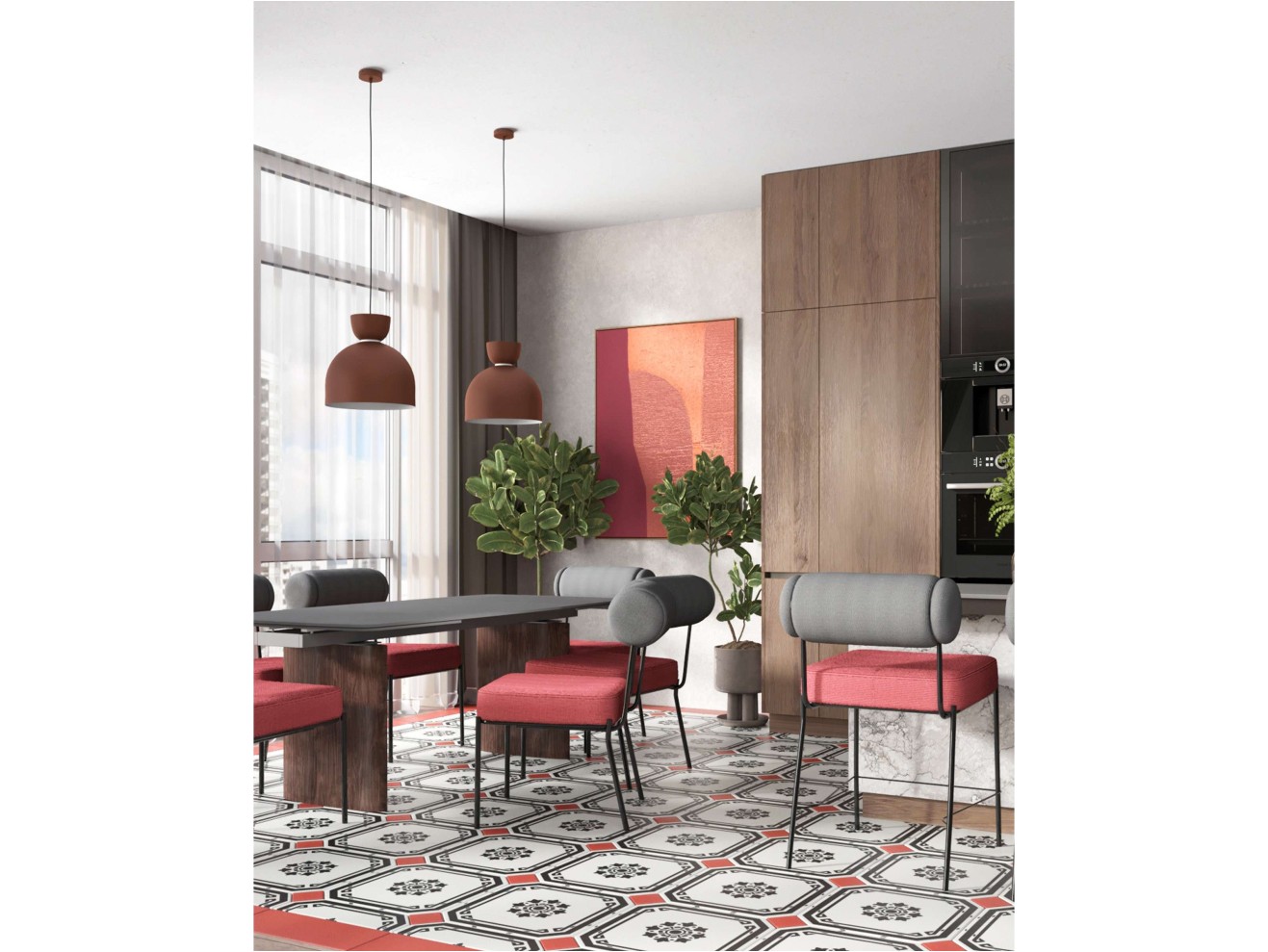 Стол обеденный STOOL GROUP Астарта раскладной 180-260*90 Керамика темная арт. 1324493