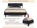 Мягкая кровать Bali 1600 черная c ортопедическим основанием