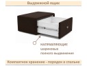 Мягкая прикроватная навесная тумба Mild шоколад