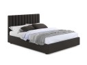 Мягкая кровать Olivia 1600 шоколад с ортопедическим основанием