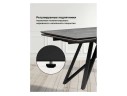 Вилсон 160(220)х89 серый мрамор larka grey / черный Керамический стол