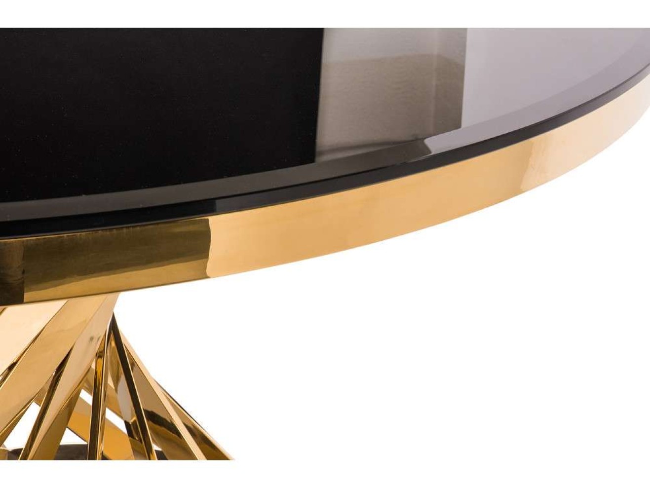 Twist gold / black Стол стеклянный арт. 512007