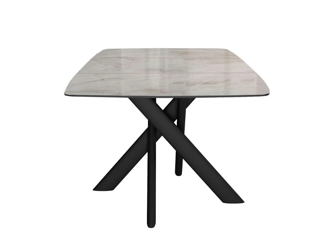 Стол DikLine DKB110, Керамика Italian Grey (глянец серый)/подстолье черное/опоры черные арт. 1533107