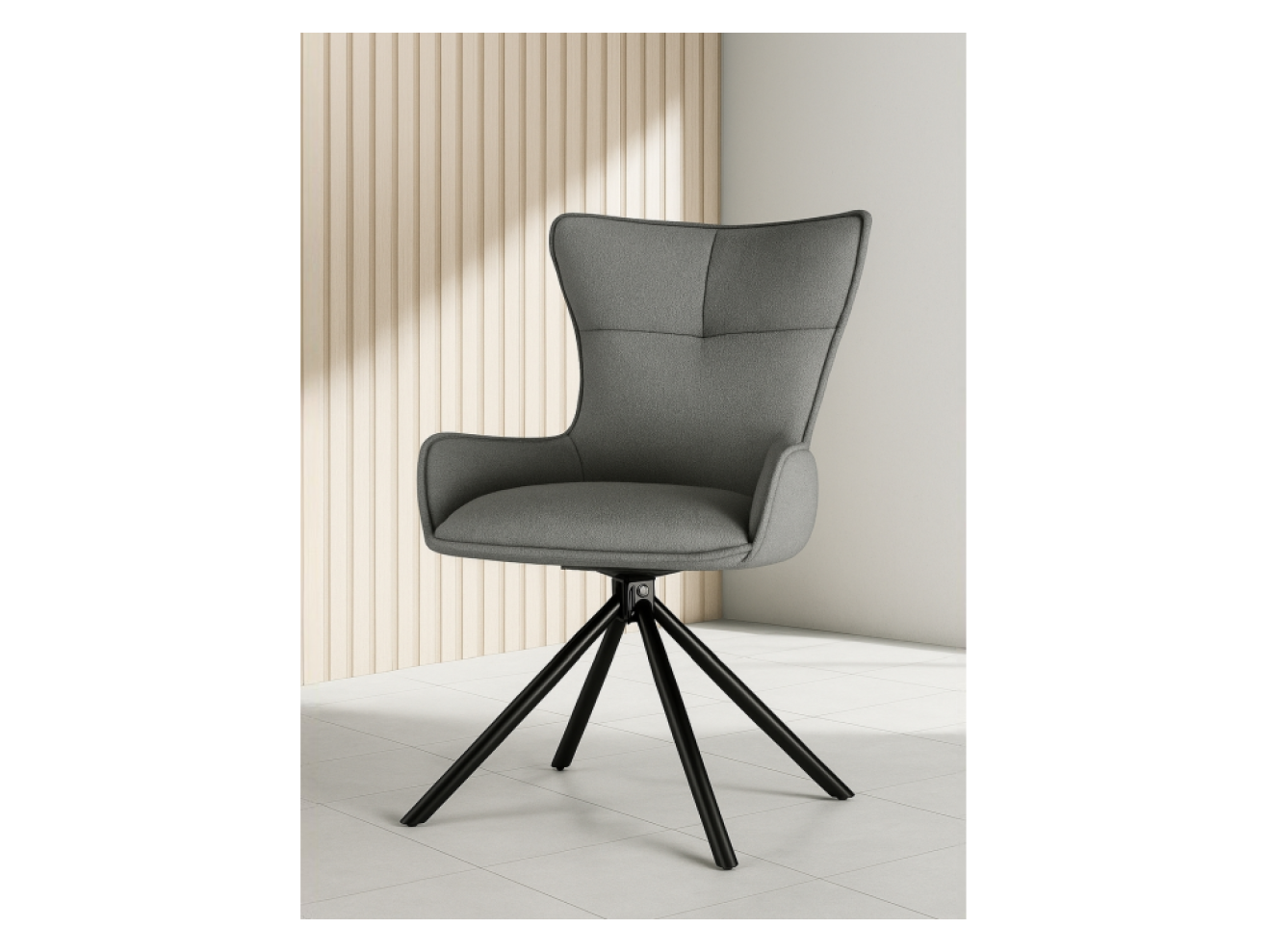 Chicago light gray / black Стул на металлокаркасе