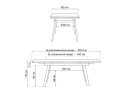 Норман 140(200)х80х75 белый мрамор alpin white / черный Керамический стол