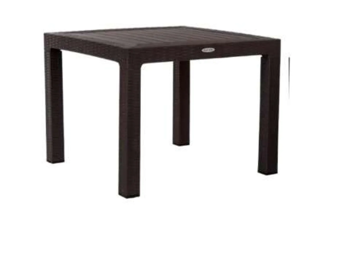 Стол пластиковый RATTAN 95x95см квадратный (коричневый) арт. 1596505