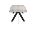 Стол DikLine DKU120 Керамика Italian Grey (глянец серый)/подстолье черное/опоры черные (2 уп.)