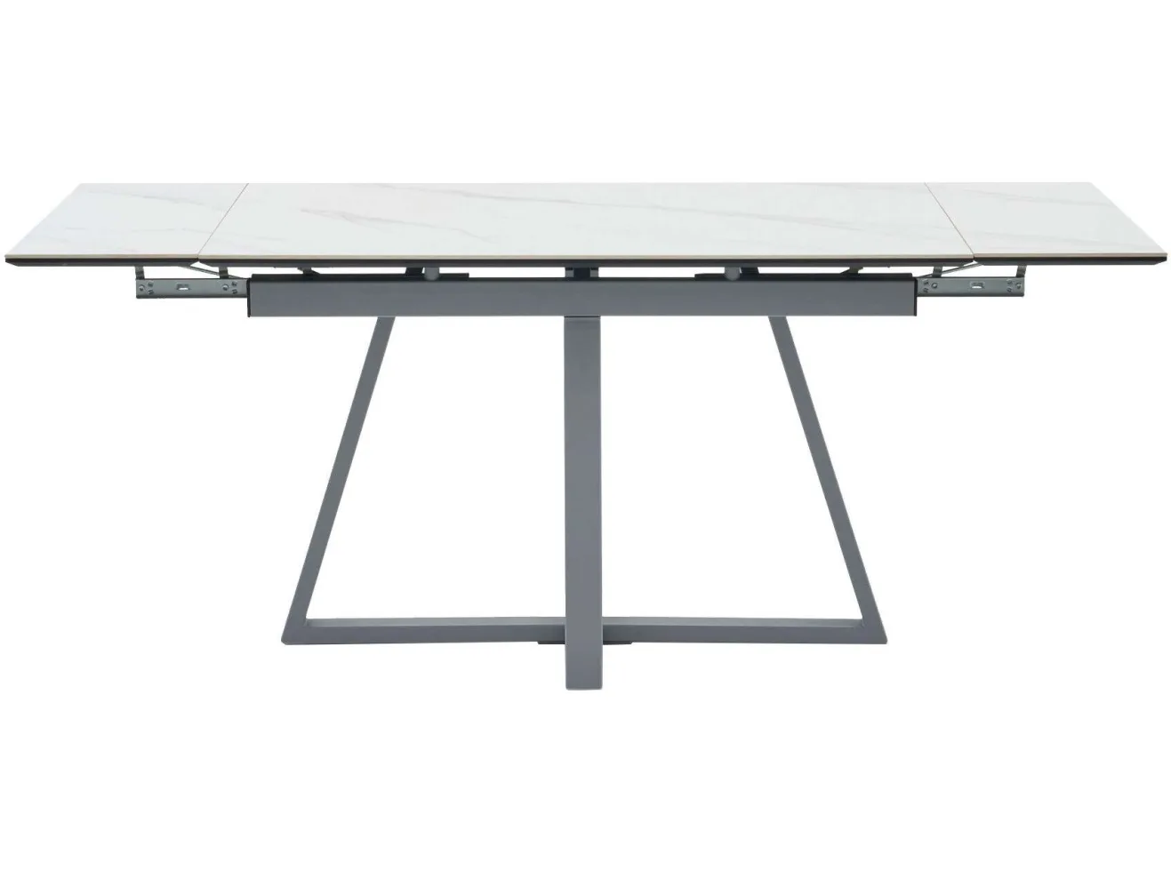 Стол обеденный STOOL GROUP Керас 120-180*80 Snow white, подстолье серое арт. 1568357
