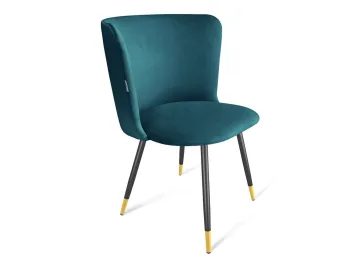 Стул Sheffilton SHT-ST36/S95-1 альпийский бирюзовый/черный муар/золото