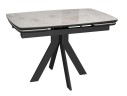 Стол DikLine DKU120 Керамика Italian Grey (глянец серый)/подстолье черное/опоры черные (2 уп.)