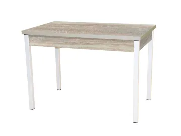 Стол обеденный раздвижной КОЛОРАДО / Дуб сонома / опора Квадро белый муар