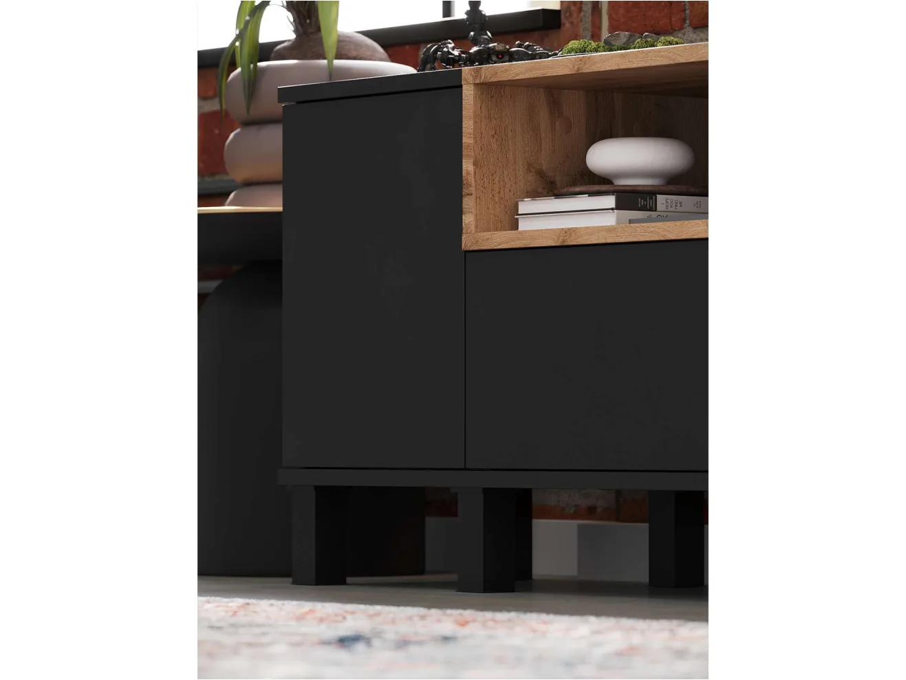 Тумба под телевизор Дабл напольная 140 см арт. 1582211