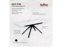 Обеденная группа Sheffilton SHT-DS295 белый мрамор/черный/ночное затмение/черный муар
