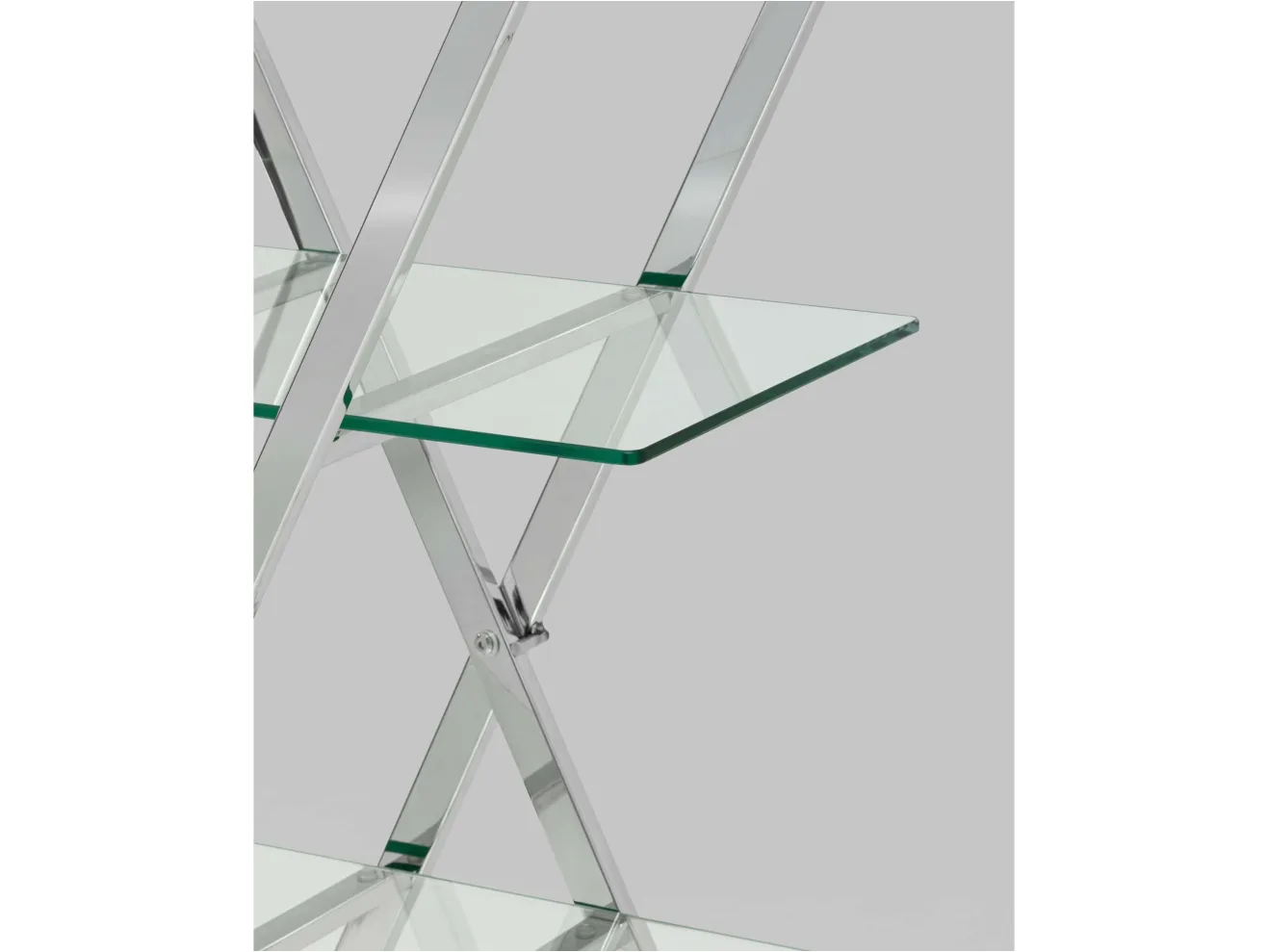Стеллаж STOOL GROUP Гейт Прозрачное стекло/Сталь серебро арт. 1568217