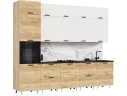 Кухня Рио NEW ЛДСП 3,0м/1080м (490), Компановка №3, Белый глянец/Дуб Крафт арт. 1307859