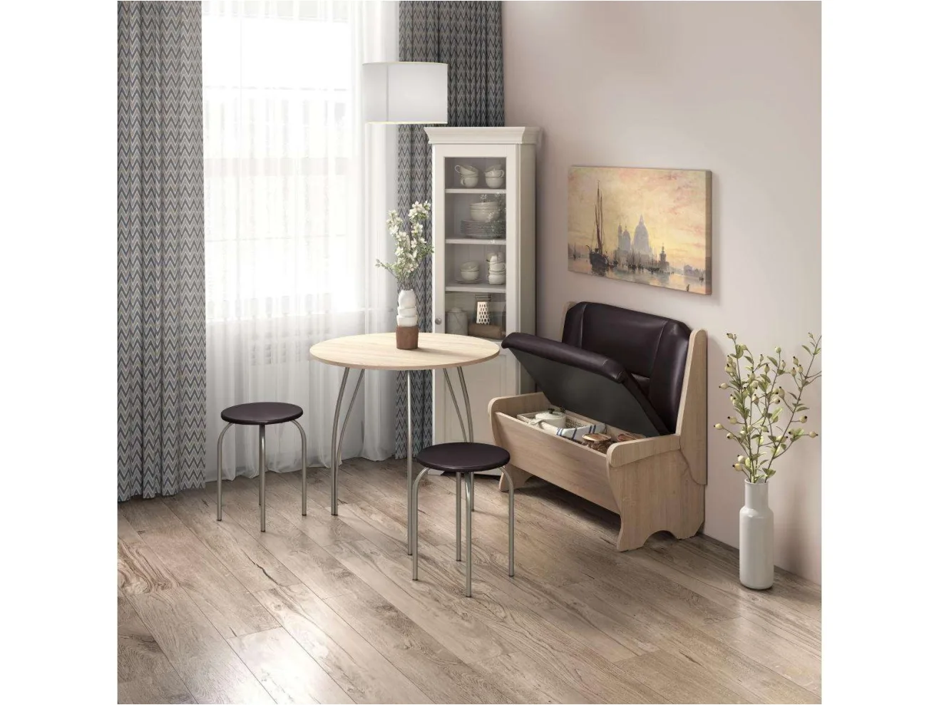 Скамья Лотос 950 дуб/умбер арт. 837511