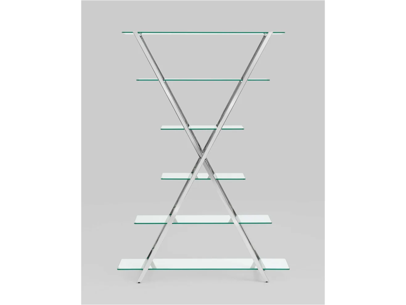 Стеллаж STOOL GROUP Гейт Прозрачное стекло/Сталь серебро арт. 1568217
