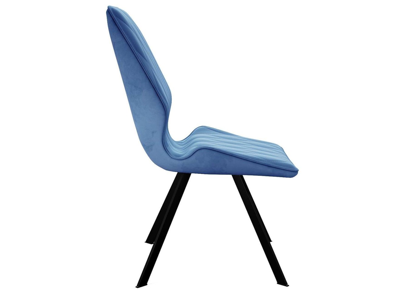 Стул DikLine 243 поворотный B8 BLUE, ножки черные