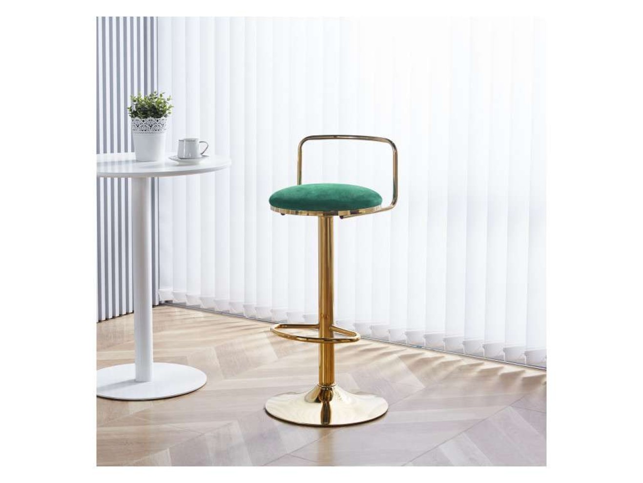 Lusia green / gold Барный стул