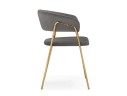 Kamelia 1 dark gray / gold Стул на металлокаркасе