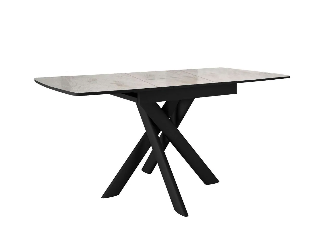 Стол DikLine DKB110, Керамика Italian Grey (глянец серый)/подстолье черное/опоры черные арт. 1533107