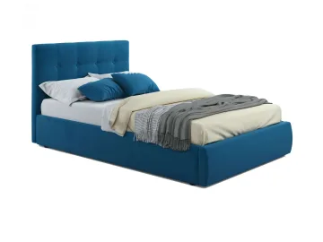 Мягкая кровать Selesta 1200 синяя с ортопед.основанием с матрасом PROMO B COCOS