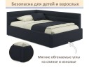 Мягкая кровать-тахта Aura 900 черная с подъемным механизмом арт. 1246575