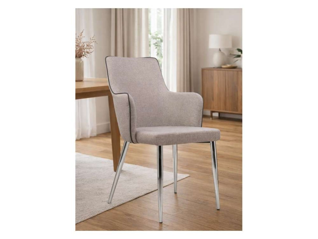 Benza beige fabric Стул на металлокаркасе