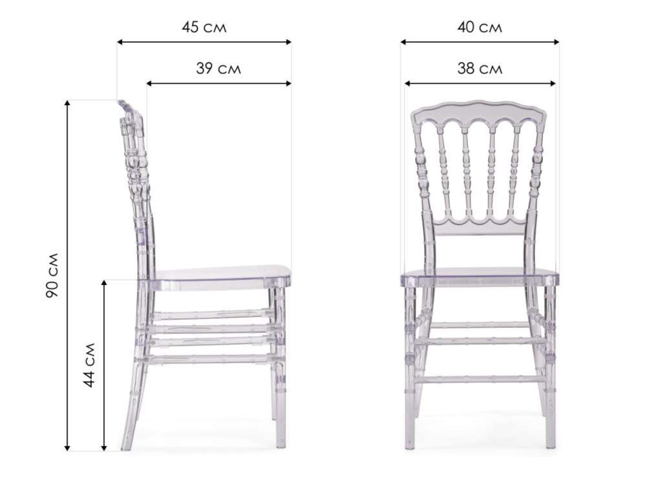 Chiavari 1 clear white Пластиковый стул